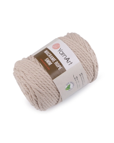 Pletací příze Macrame Rope Ø5 mm 500 g rozčesávací - 1 ks | Mimib