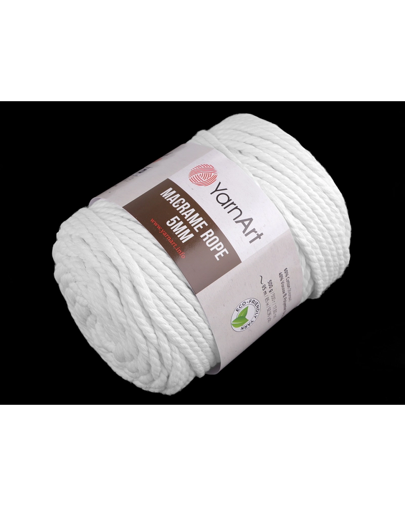 Pletací příze Macrame Rope Ø5 mm 500 g rozčesávací - 1 ks | Mimib