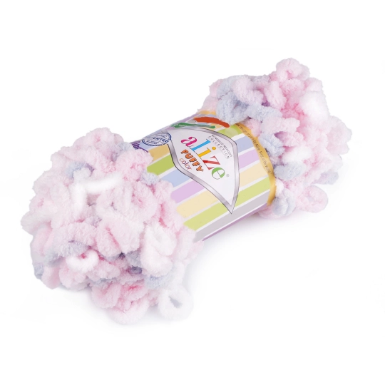 Pletací příze Alize Puffy color 100 g - 1 ks | Mimib