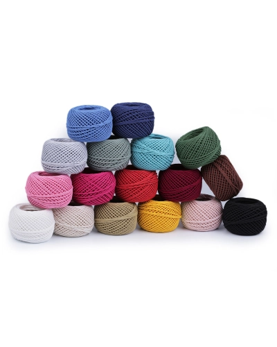 Bavlněná příze macrame / háčkovací 40 g rozčesávací - 1 ks | Mimib