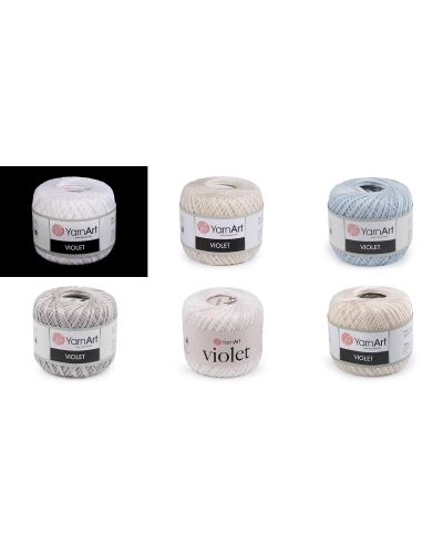 Bavlnená priadza háčkovacia Violet 50 g - 1 ks | Mimib