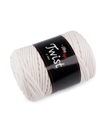 Bavlnená pletacia priadza Twist macrame 500 g rozčesávacia - 1 ks | Mimib