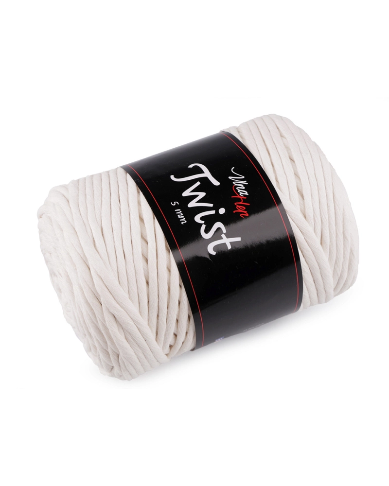 Bavlnená pletacia priadza Twist macrame 500 g rozčesávacia - 1 ks | Mimib
