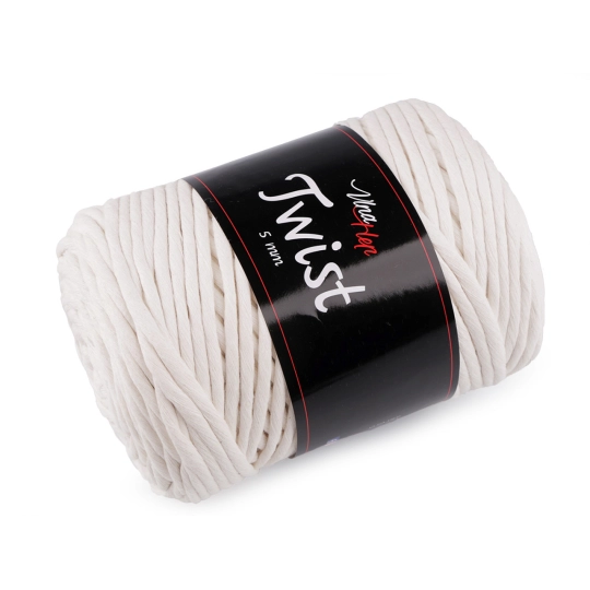 Bavlnená pletacia priadza Twist macrame 500 g rozčesávacia - 1 ks | Mimib
