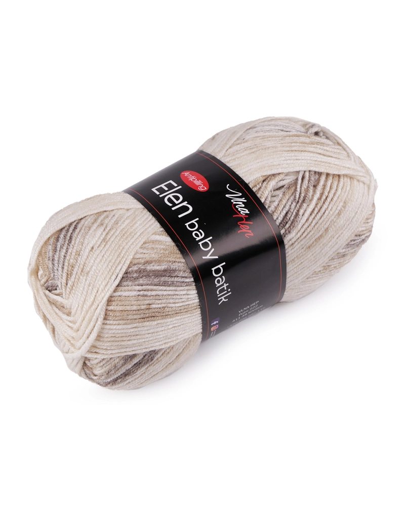 Pletacia priadza Elen baby batik 100 g - 1 ks | Mimib