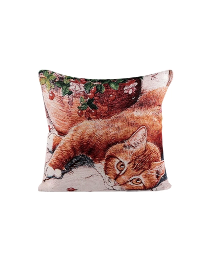 Gobelínový povlak na polštář kočky 45x45 cm - 1 ks | Mimib