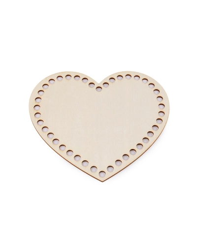 Dno na pletení / výrobu košíků srdce 15x17 cm - 1 ks | Mimib