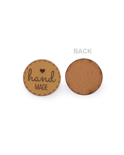 Nášivka / štítek z eko kůže - hand made - 10 ks | Mimib