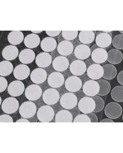 Suchý zip samolepicí kolečka Ø15 mm transparentní - 1 karta | Mimib