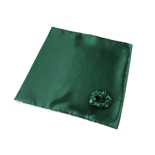 Saténová Beauty sada na spaní, povlak a scrunchie gumička - 1 ks | Mimib