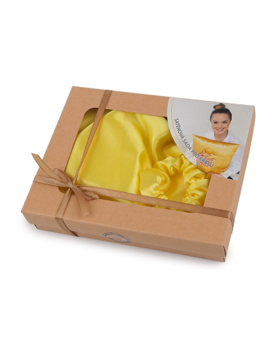 Saténová Beauty sada na spaní, povlak a scrunchie gumička - 1 ks | Mimib