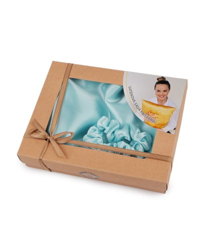 Saténová Beauty sada na spaní, povlak a scrunchie gumička - 1 ks | Mimib