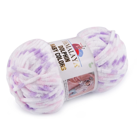 Pletací žinylková příze Dolphin Baby Colors 100 g - 1 ks | Mimib