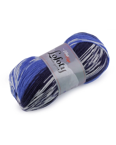 Pletací příze Lofoty samovzorovací / ponožkovka 100 g - 1 ks | Mimib