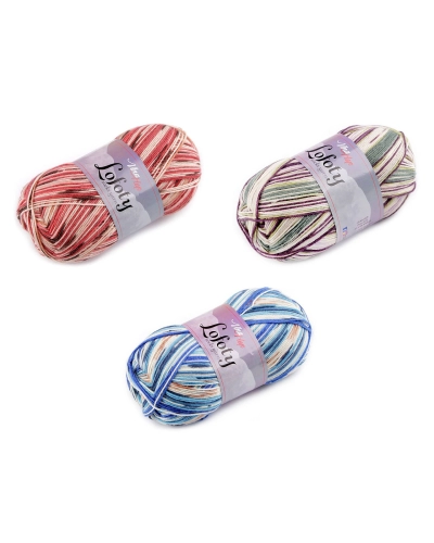Pletací příze Lofoty samovzorovací / ponožkovka 100 g - 1 ks | Mimib