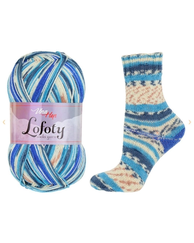 Pletací příze Lofoty samovzorovací / ponožkovka 100 g - 1 ks | Mimib