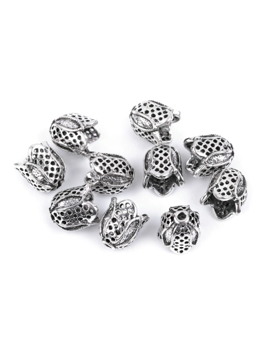 Koncovky na šňůrky / dekorační kaplíky / sukýnka 12x12 mm - 2 ks | Mimib