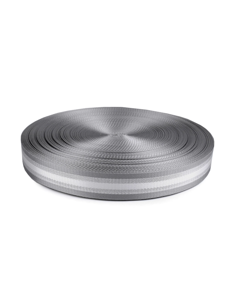 Hladký oboustranný popruh s lurexem šíře 38 mm - 1 m | Mimib