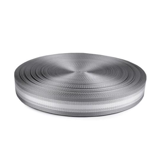 Hladký oboustranný popruh s lurexem šíře 38 mm - 1 m | Mimib