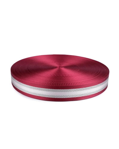 Hladký oboustranný popruh s lurexem šíře 38 mm - 1 m | Mimib