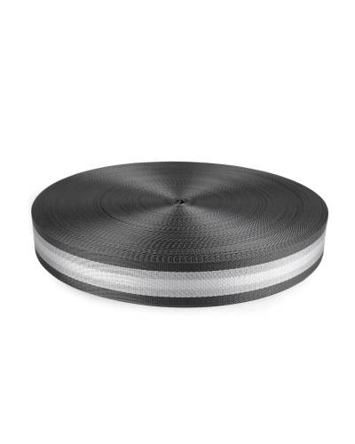 Hladký oboustranný popruh s lurexem šíře 38 mm - 1 m | Mimib