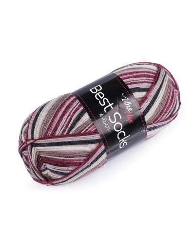 Pletací příze Best Socks samovzorovací / ponožkovka 100 g - 1 ks | Mimib
