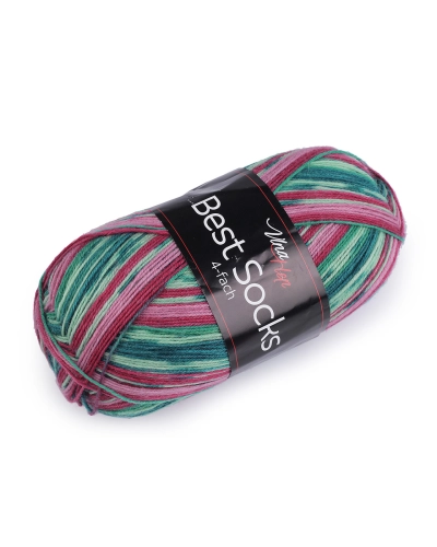 Pletací příze Best Socks samovzorovací / ponožkovka 100 g - 1 ks | Mimib