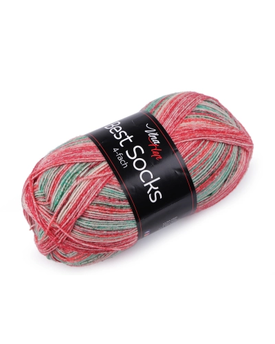 Pletací příze Best Socks samovzorovací / ponožkovka 100 g - 1 ks | Mimib
