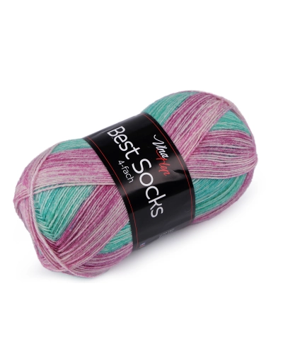 Pletací příze Best Socks samovzorovací / ponožkovka 100 g - 1 ks | Mimib