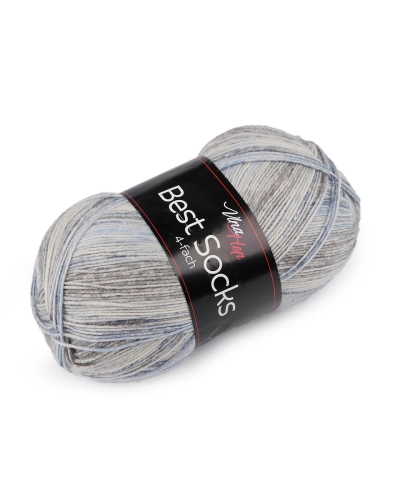 Pletací příze Best Socks samovzorovací / ponožkovka 100 g - 1 ks | Mimib