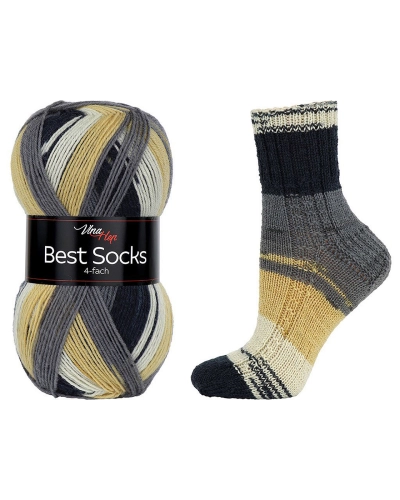 Pletací příze Best Socks samovzorovací / ponožkovka 100 g - 1 ks | Mimib