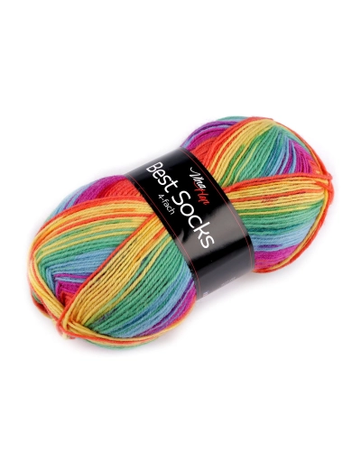 Pletací příze Best Socks samovzorovací / ponožkovka 100 g - 1 ks | Mimib