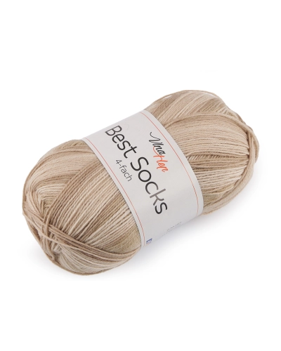 Pletací příze Best Socks samovzorovací / ponožkovka 100 g - 1 ks | Mimib