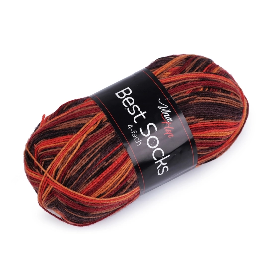 Pletací příze Best Socks samovzorovací / ponožkovka 100 g - 1 ks | Mimib