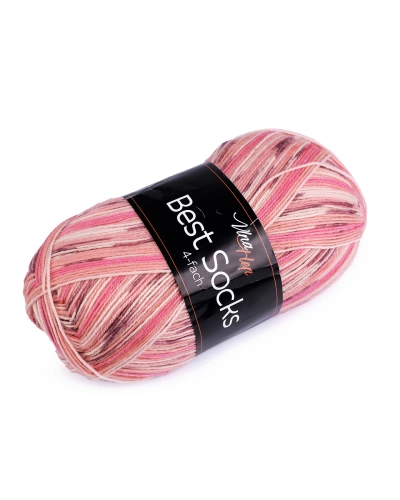 Pletací příze Best Socks samovzorovací / ponožkovka 100 g - 1 ks | Mimib