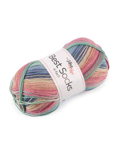 Pletací příze Best Socks samovzorovací / ponožkovka 100 g - 1 ks | Mimib