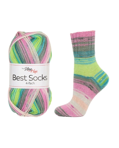 Pletací příze Best Socks samovzorovací / ponožkovka 100 g - 1 ks | Mimib