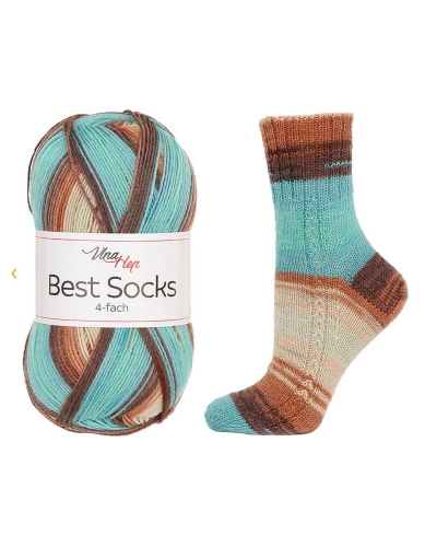 Pletací příze Best Socks samovzorovací / ponožkovka 100 g - 1 ks | Mimib