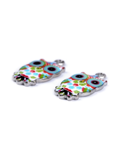 Kovový přívěsek / taháček na zip sova 13x23 mm - 2 ks | Mimib