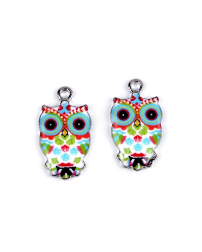 Kovový přívěsek / taháček na zip sova 13x23 mm - 2 ks | Mimib