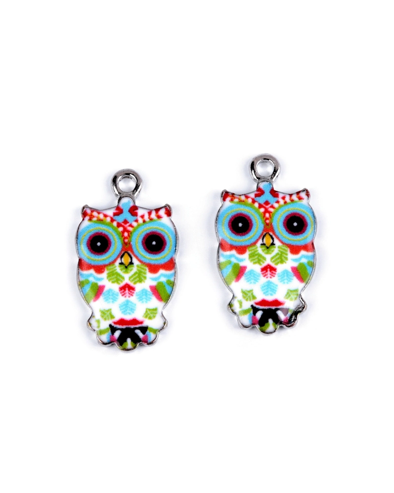 Kovový přívěsek / taháček na zip sova 13x23 mm - 2 ks | Mimib