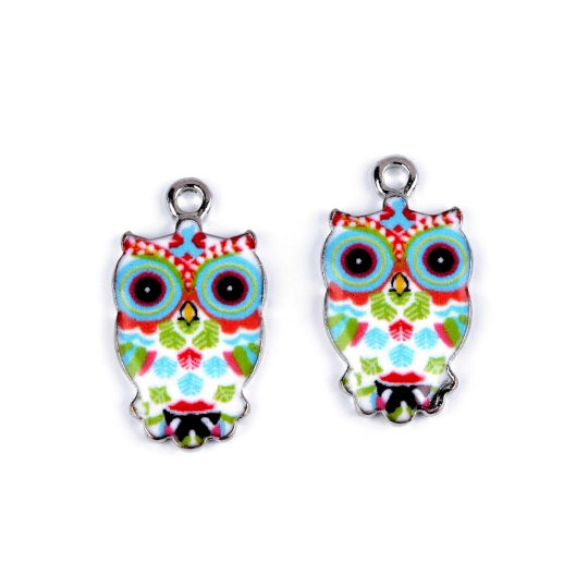 Kovový přívěsek / taháček na zip sova 13x23 mm - 2 ks | Mimib