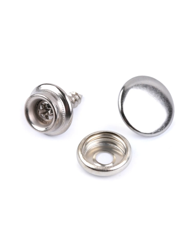 Knoflíky stiskací s kroužkem Ø15 mm s vrutem - 50 sada | Mimib