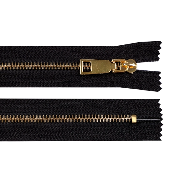 Kovový zips s ozdobným jazdcom No 5 dĺžka 24,5 cm - 1 ks | Mimib