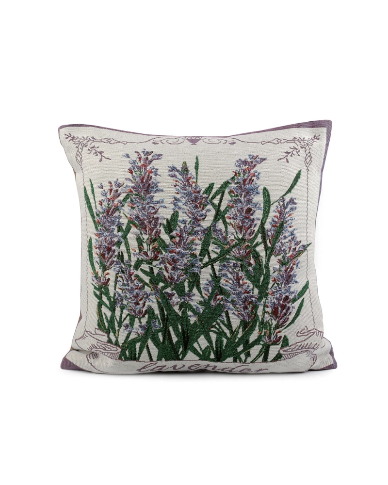 Gobelínová obliečka na vankúš levanduľa, ruža 45x45 cm - 1 ks | Mimib