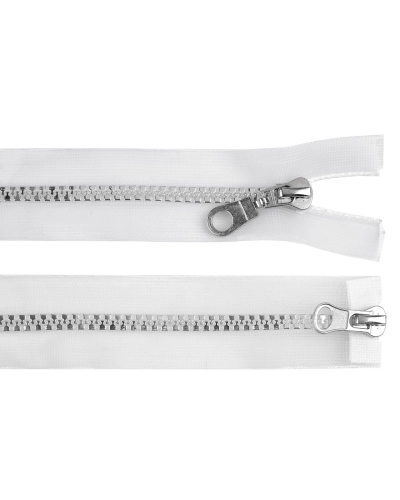 Zips kostený No 5 deliteľný 2 jazdce / dvojcestný 60 cm transparentný - 1 ks | Mimib
