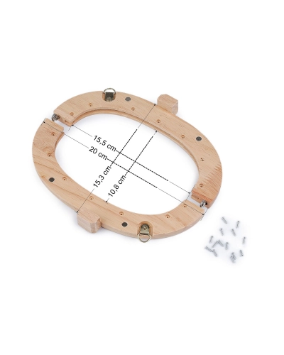 Rámček drevený na výrobu kabelky vkladací magnetický - 1 ks
