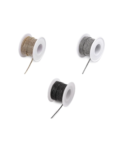 Štrasový prýmek / borta šíře 2 mm - 9 m | Mimib