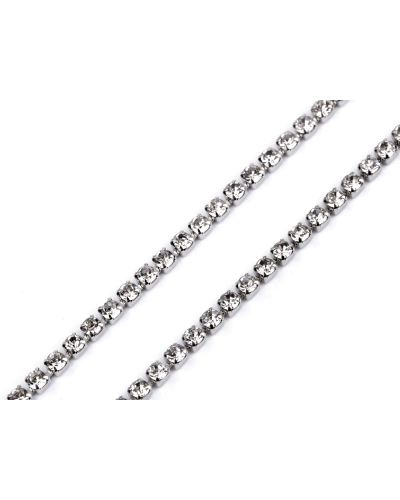 Štrasový prámik / borta šírka 2 mm - 9 m