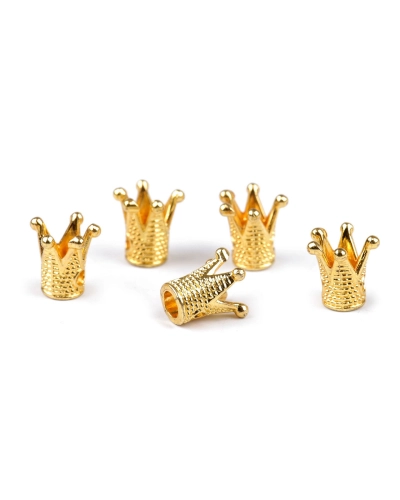 Kovová korunka k našití 10x10 mm - 5 ks | Mimib